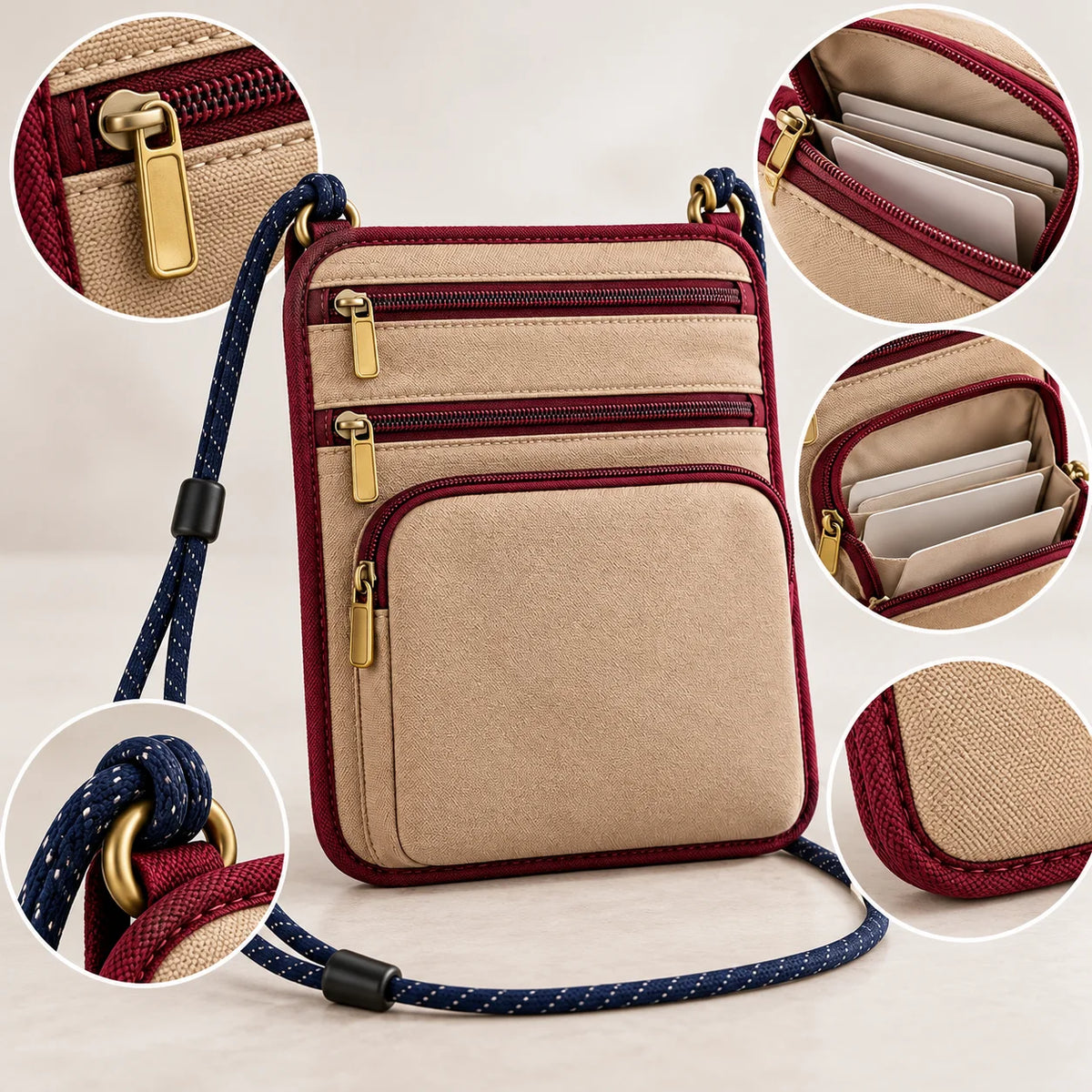 Document Neck Pouch — material detail