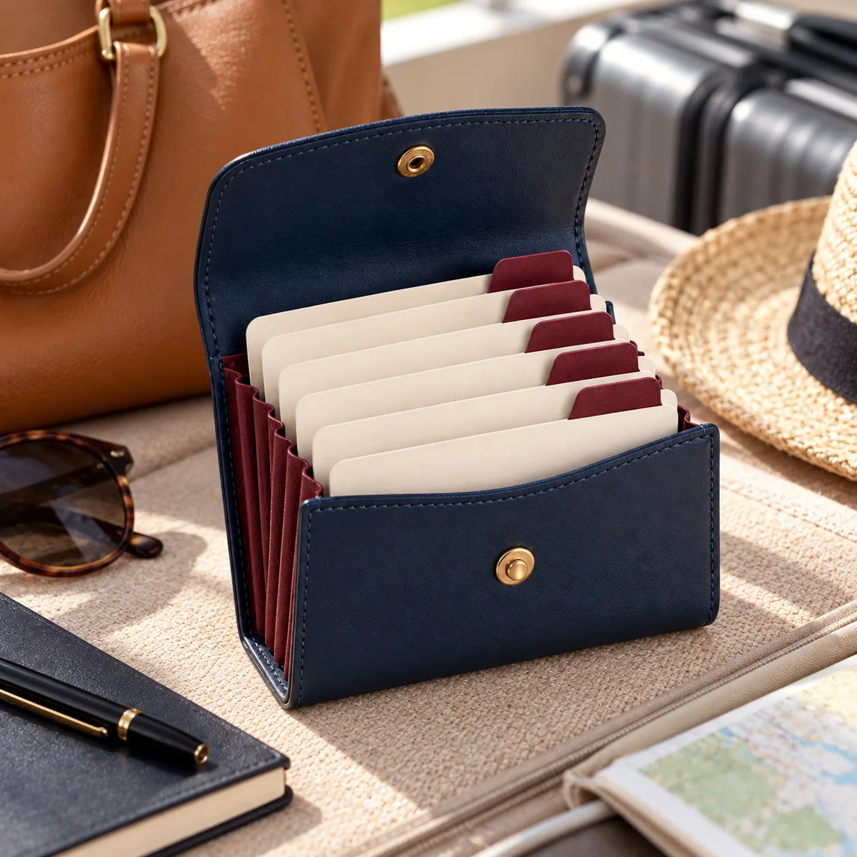 Emergency Contact Card Case — in use
