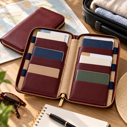 Family Passport Wallet — in use