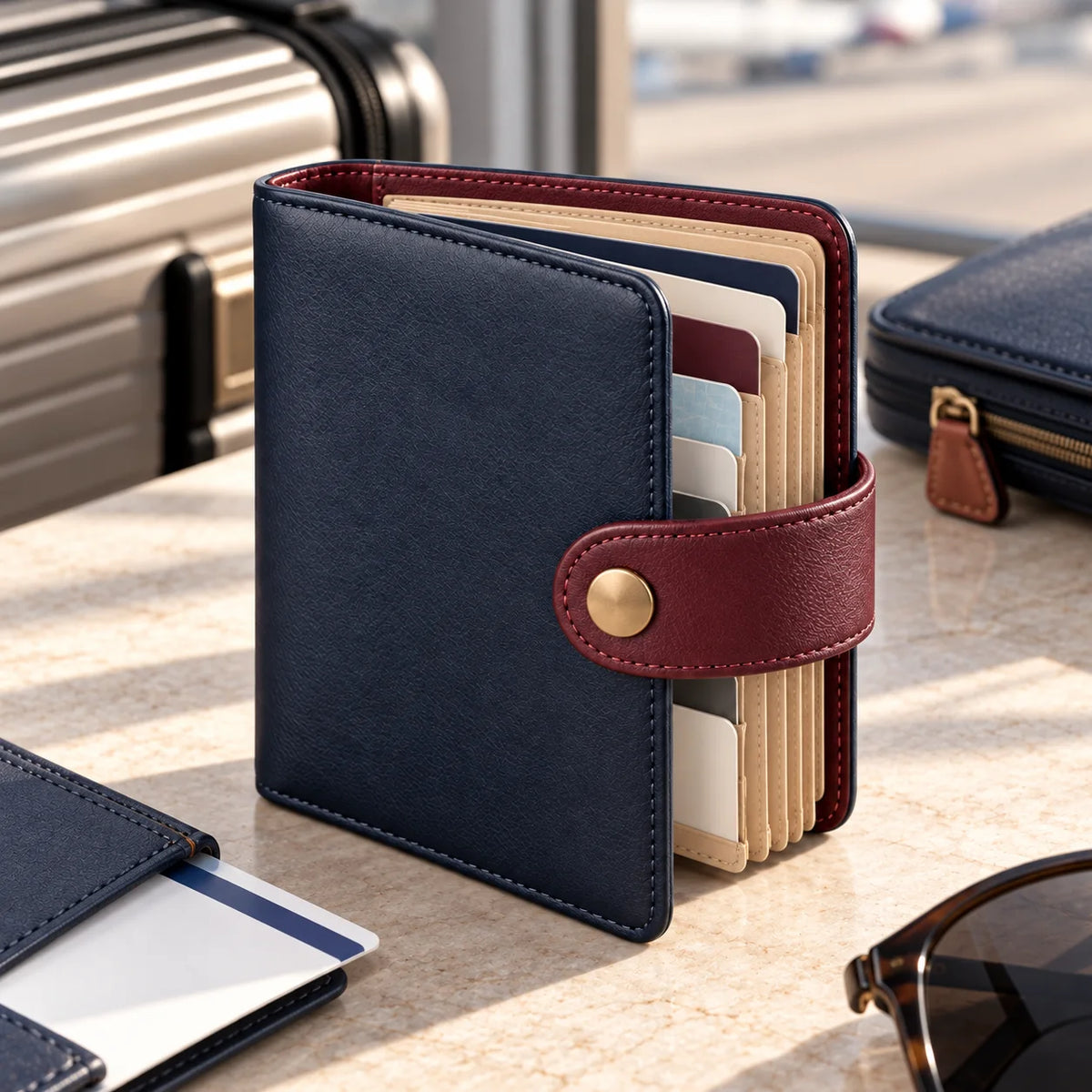 Travel Card Organizer — in use